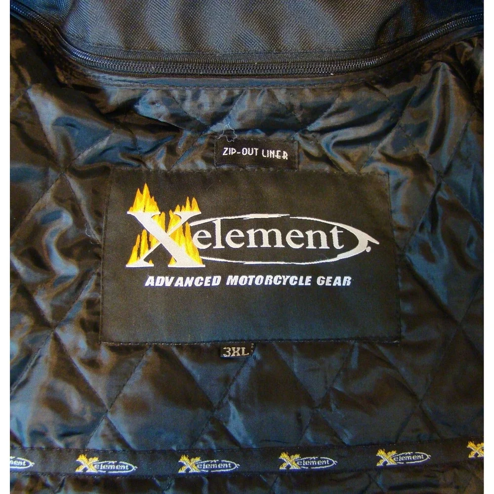 NEW! Xelement Motorcycle Jacket BIG & TALL Black/Gray Zip Out Liner SIZE 3XL  AC - Picture 2 of 15